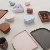 OYOY Rainbow Tallerken Og Skål Choko/Vanilla