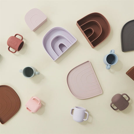 OYOY Rainbow Tallerken Og Skål Caramel/Lavender