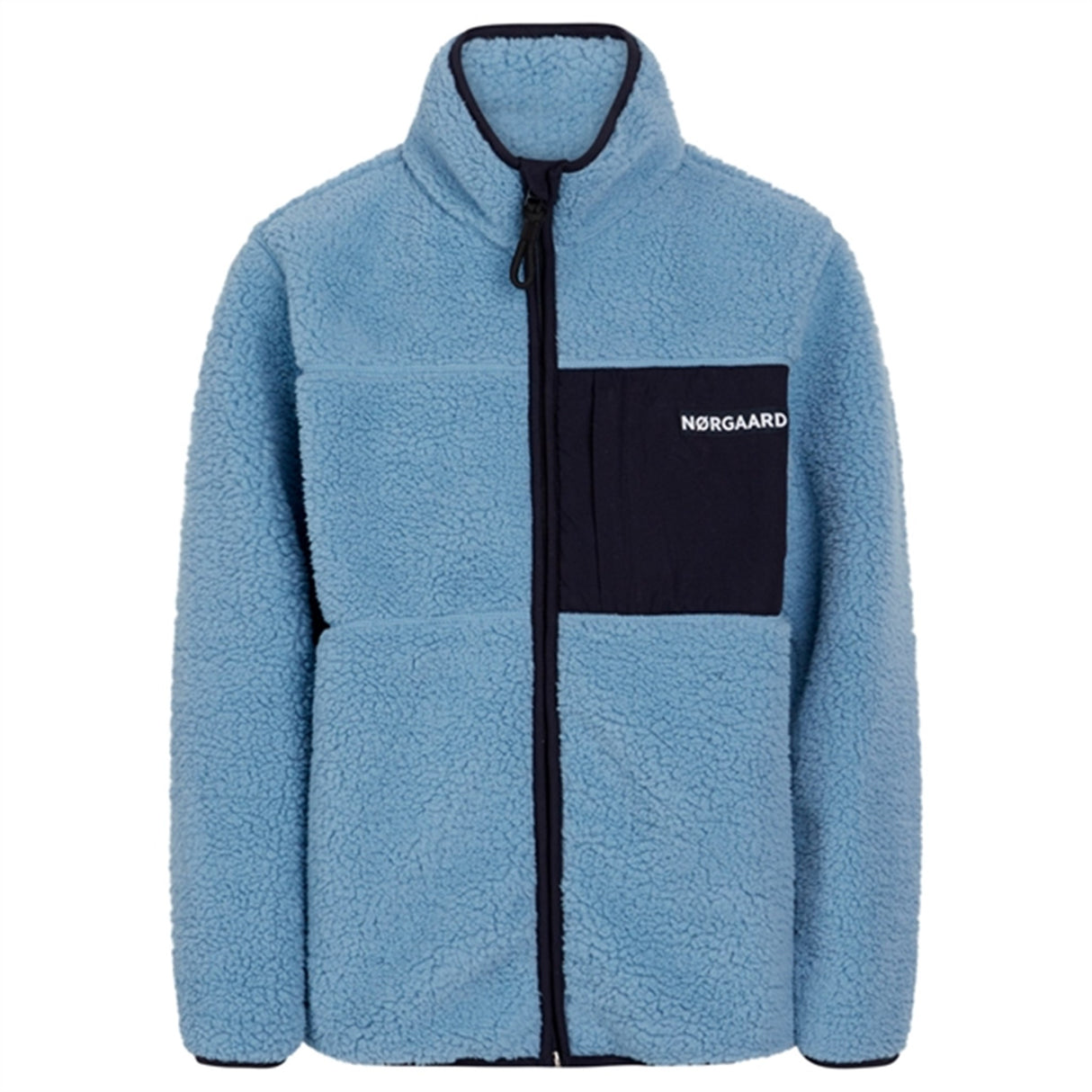 Mads Nørgaard Teddy Fleece Jeffo Jakke Faded Denim