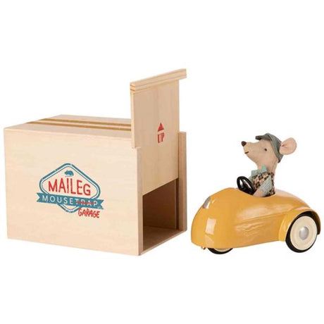 Maileg Mouse Car w. Garage - Yellow