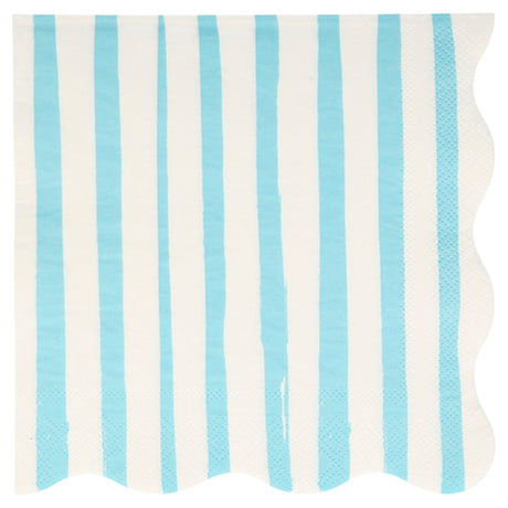 Meri Meri Stripe Blue Servietter Large