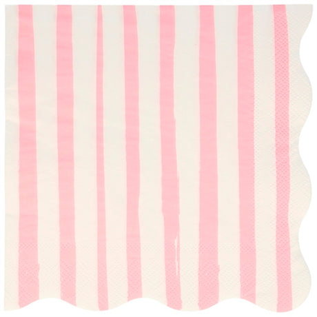 Meri Meri Stripe Pink Servietter Large