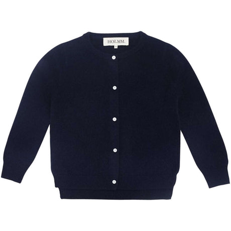 HOLMM Navy Molly Cashmere Strikk Cardigan