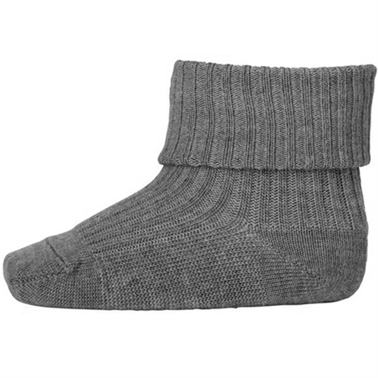 MP 589 Wool Socks Rib 491 Grey Marl.