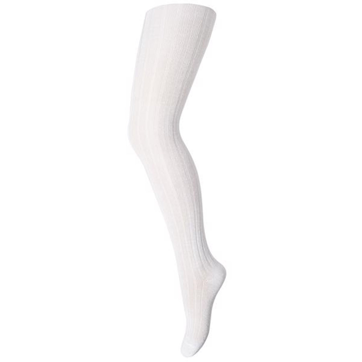 MP 130 Cotton Rib Tights 01 White