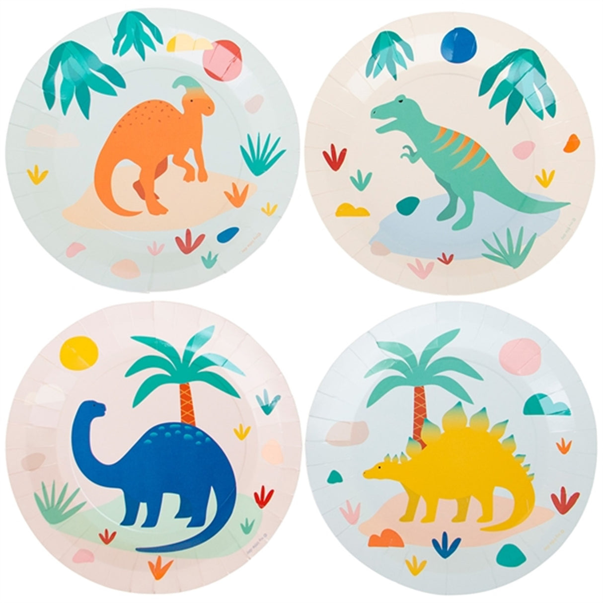 My Little Day Dinosaur Plates 8 pcs