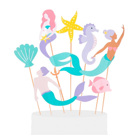 My Little Day Mermaid Cake Toppers 7 pcs 2