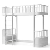 Oliver Furniture Wood Højseng med loddrett stige hvit 3