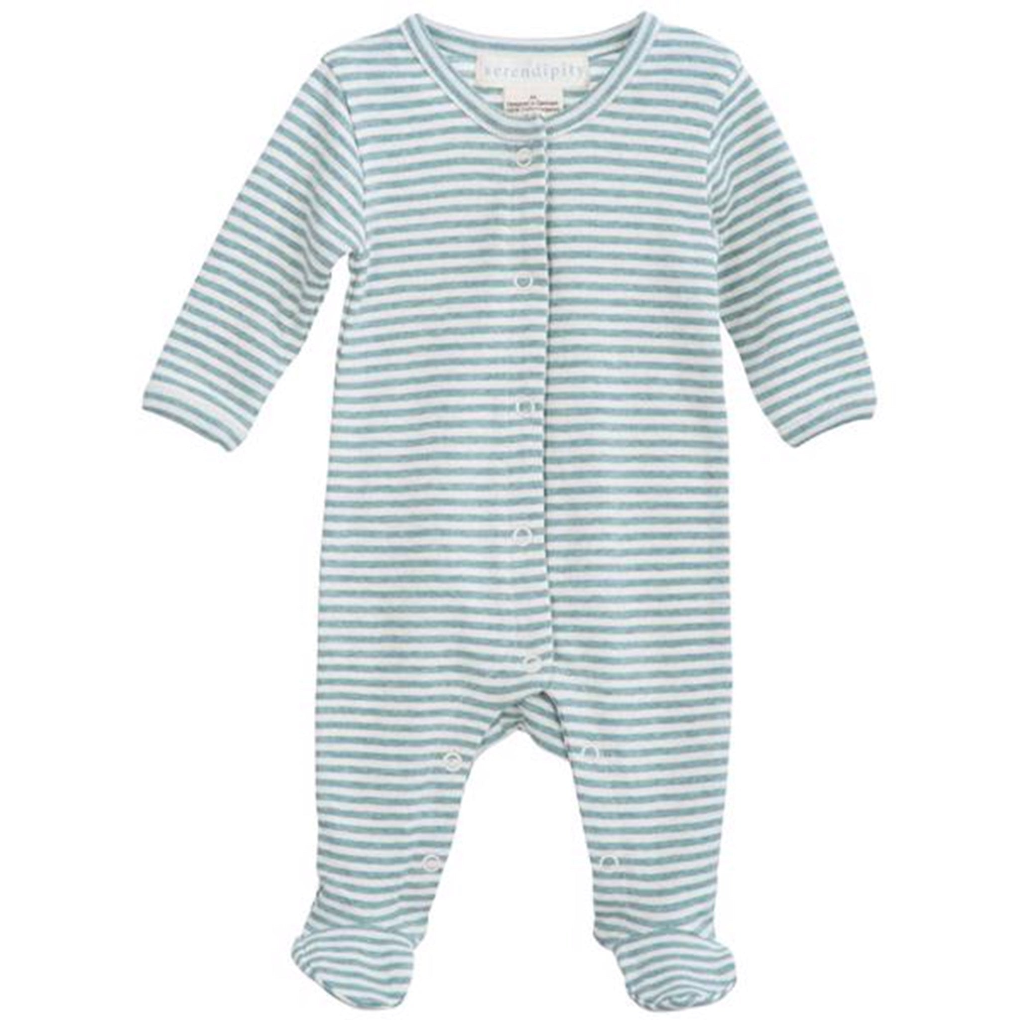 Serendipity Newborn Lake/Ecru Stripe Full Suit