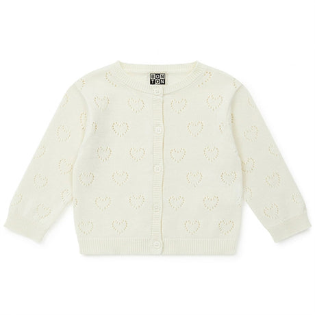 BONTON Cream Strikk Cardigan