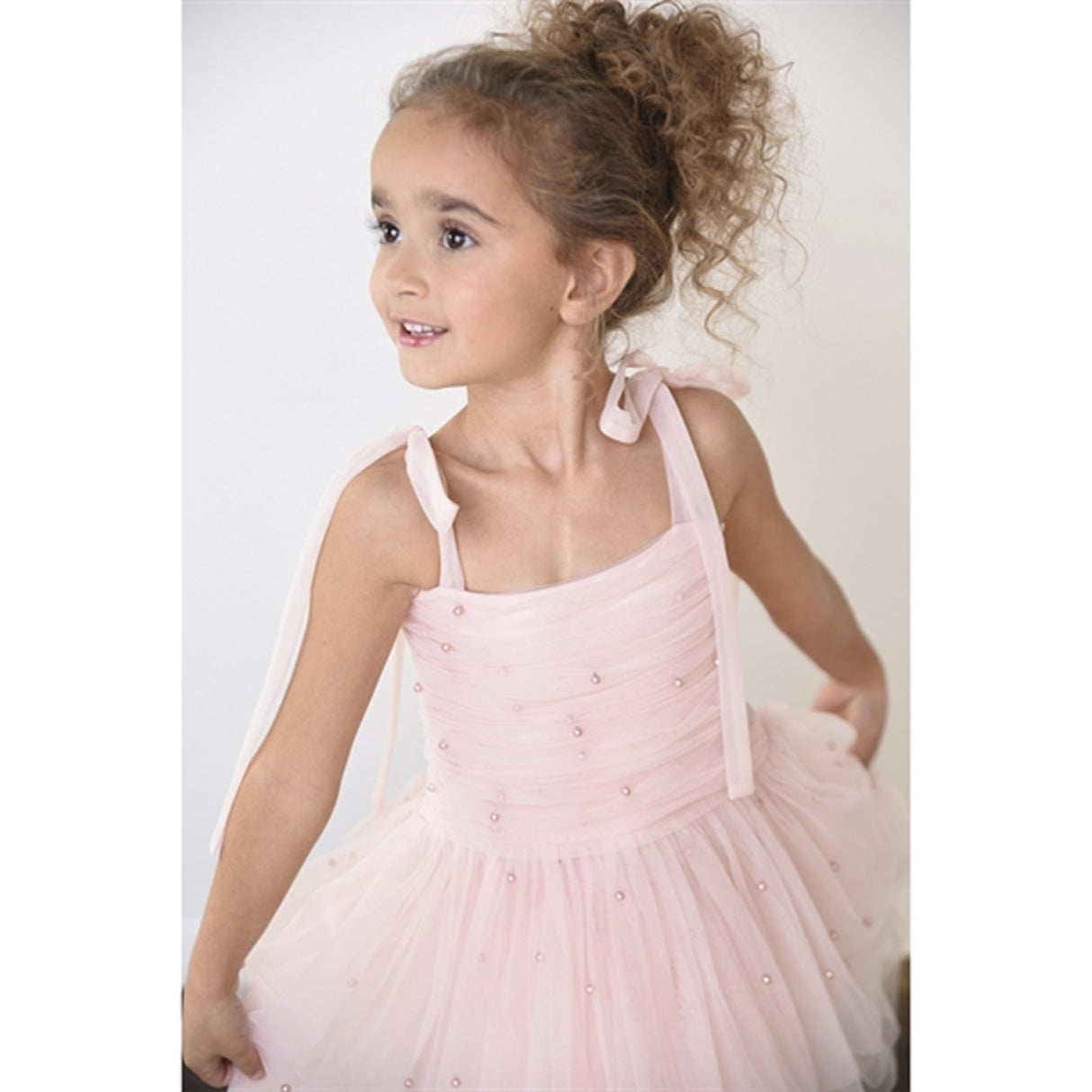 Dolly by Le Petit Tom Pearl Tulle Ballerinasko Kjole Pink 2