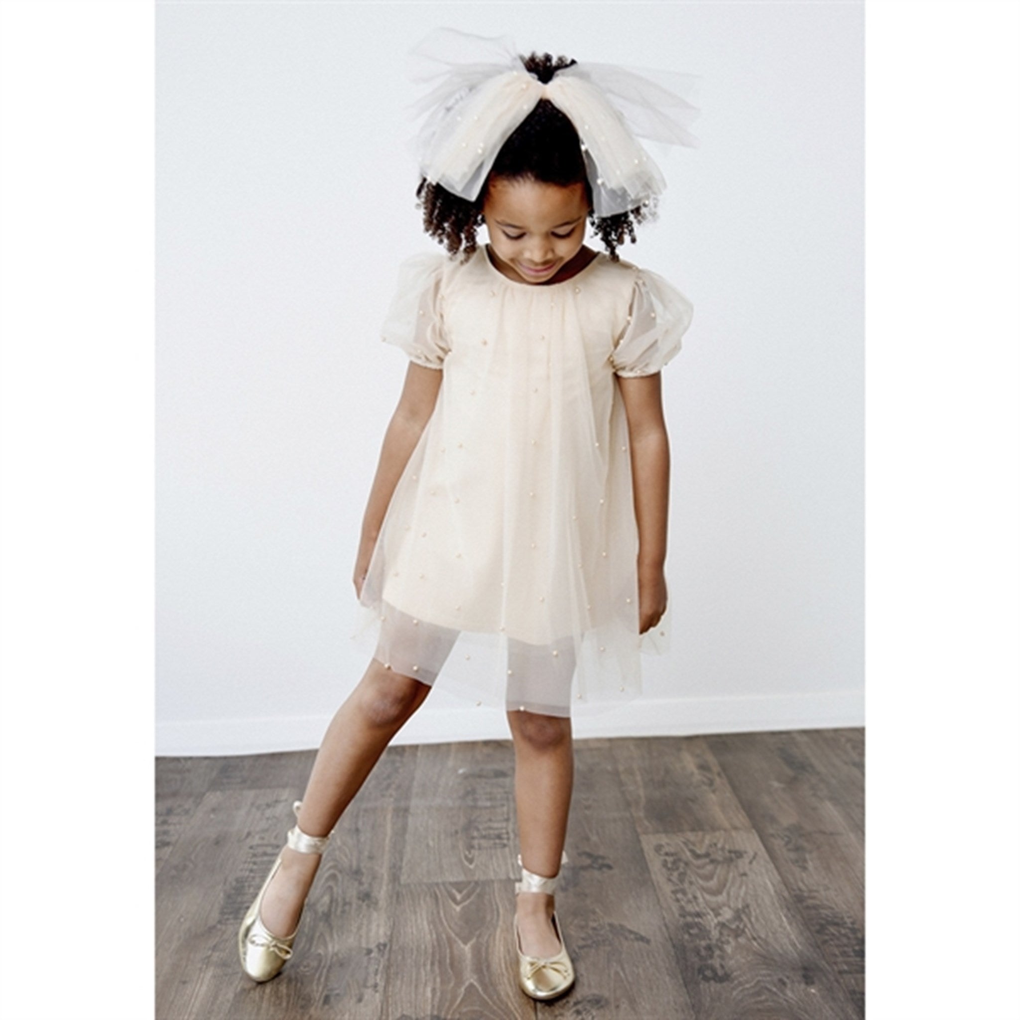 Dolly by Le Petit Tom Pearl Tulle Puff Aline Kjole Pearl 5