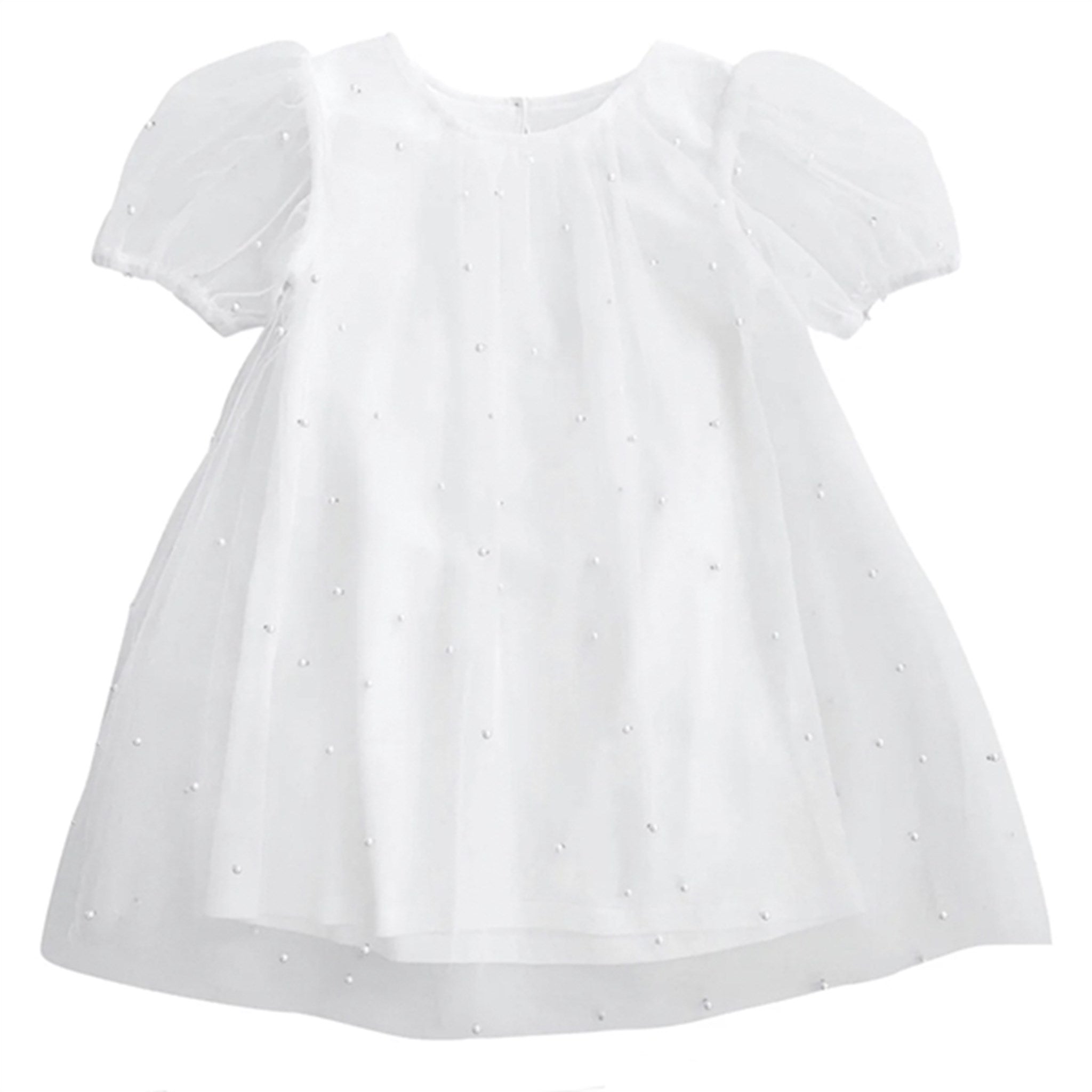 Dolly by Le Petit Tom Pearl Tulle Puff Aline Kjole White