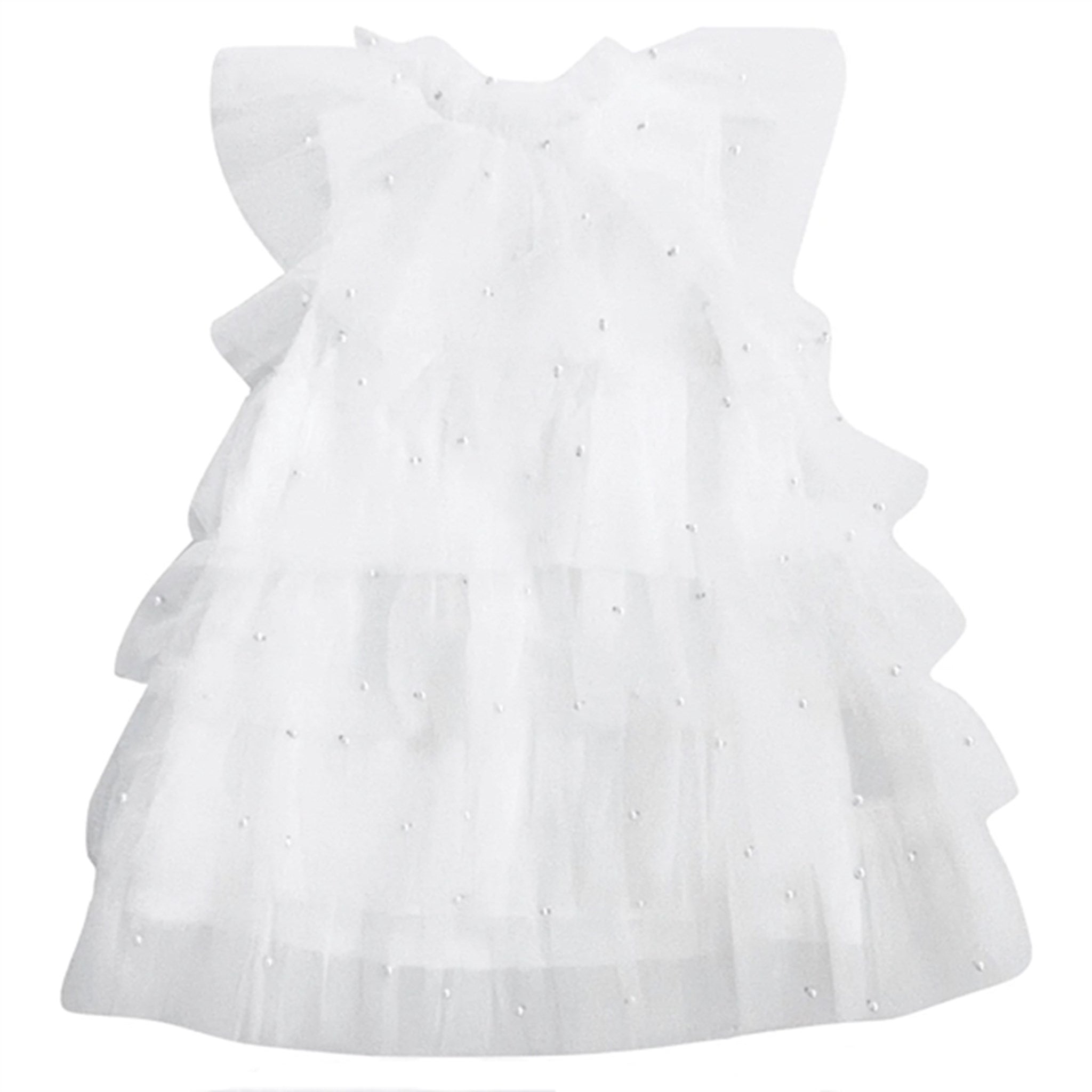 Dolly by Le Petit Tom Pearl Tutully Tiered Tulle Tuttu Kjole White