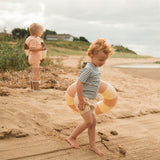 Petit Piao Dark Peach Striped T-shirt Baggy 5