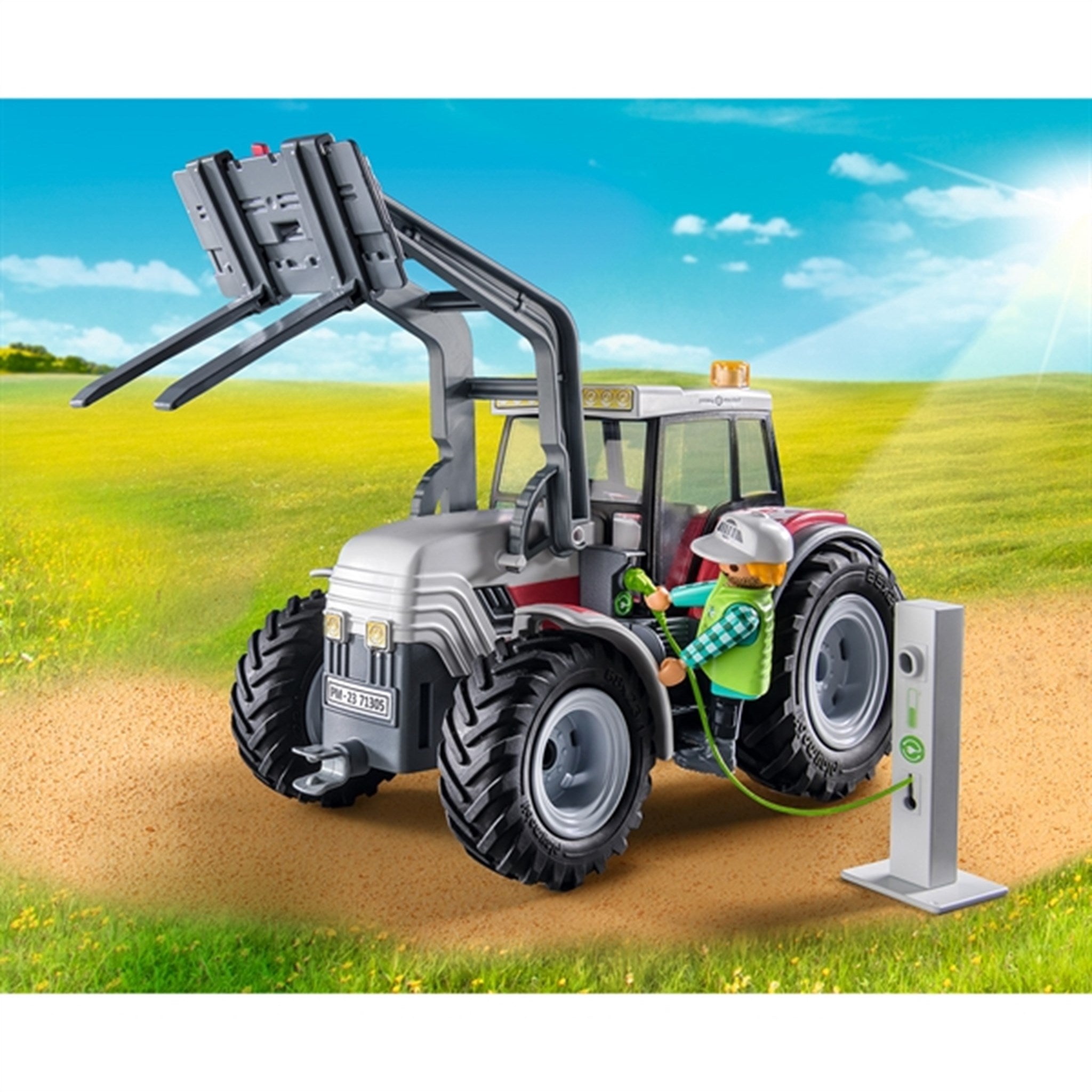 Playmobil® Country - E-Tractor with Charging Station 2