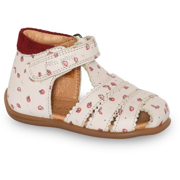 Pom Pom Sandal Scallop Borrelås Ladybird