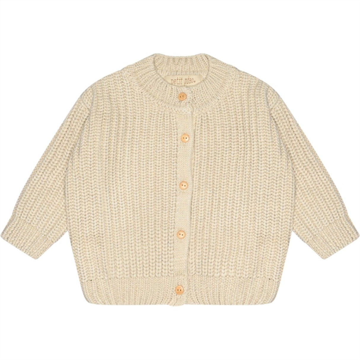 Petit Piao Offwhite Strikk Cardigan