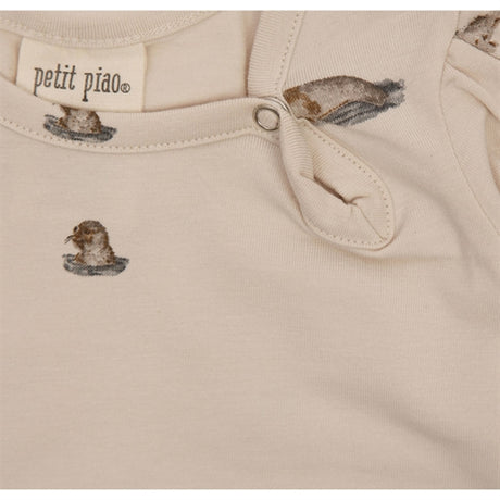 Petit Piao Seal Gather Printed Kjole 2