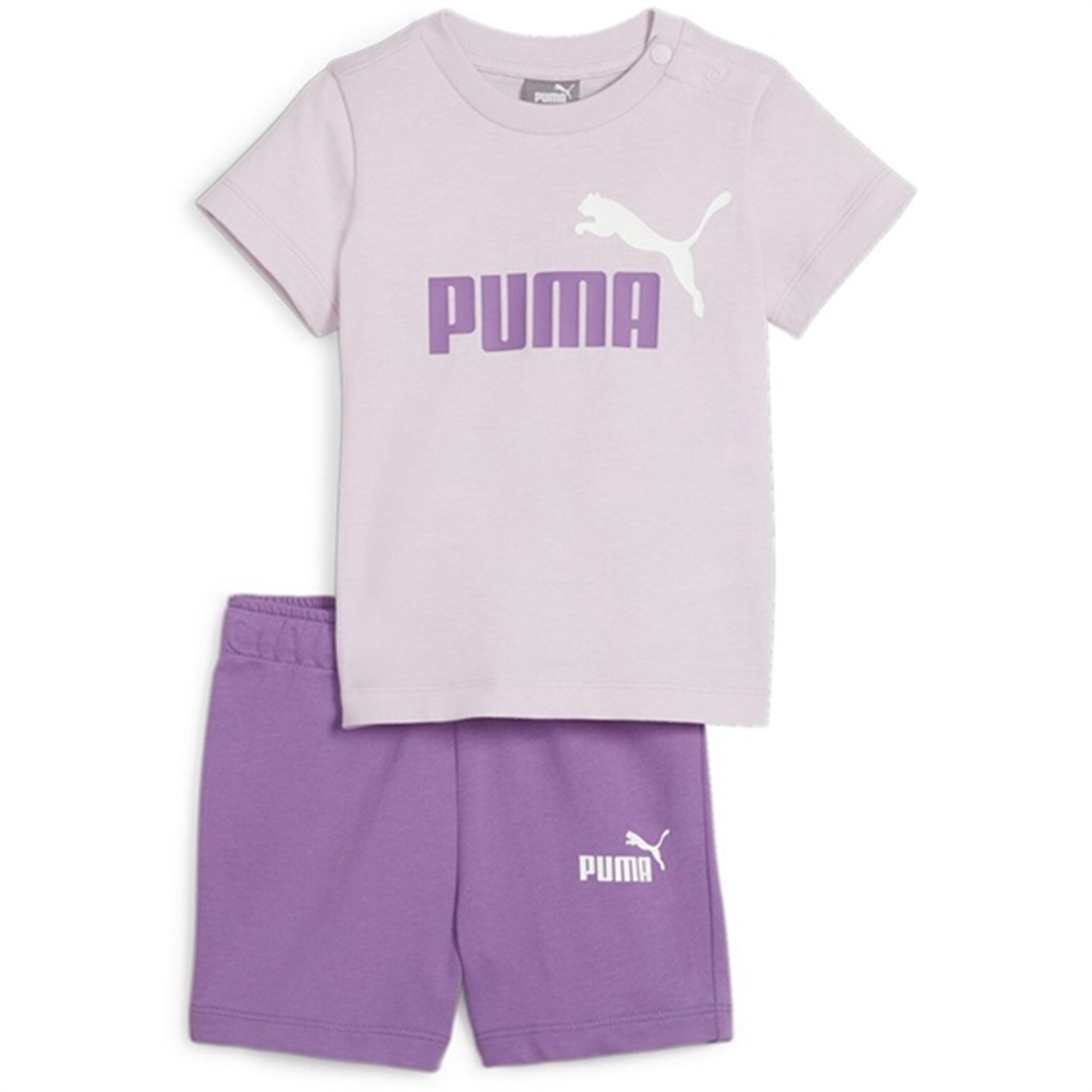 Puma Minicats T-Shirt Og Shorts Sett Purple