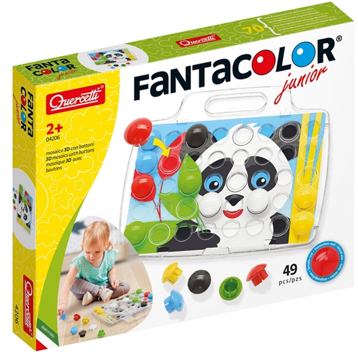 Quercetti Stiftemosaikk FantaColor Junior (49 deler)