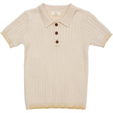 Copenhagen Colors Cream/Pale Yellow Comb. Rib Strikk Polo