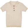 Copenhagen Colors Cream/Pale Yellow Comb. Rib Strikk Polo