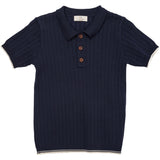 Copenhagen Colors Navy/Cream Comb. Rib Strikk Polo