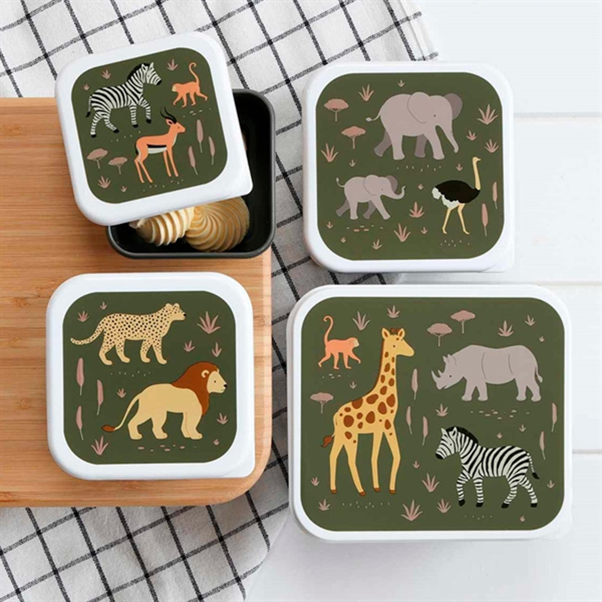 A Little Lovely Company Matkasse og Snackboks Savanna 3