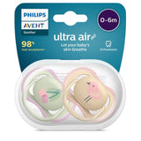 Philips Avent Ultra Air Smokker 0-6 mdr Kirsebær/Fugl 2-pak