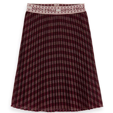 Scotch & Soda Pleated Lurex Nederdel Bordeaux