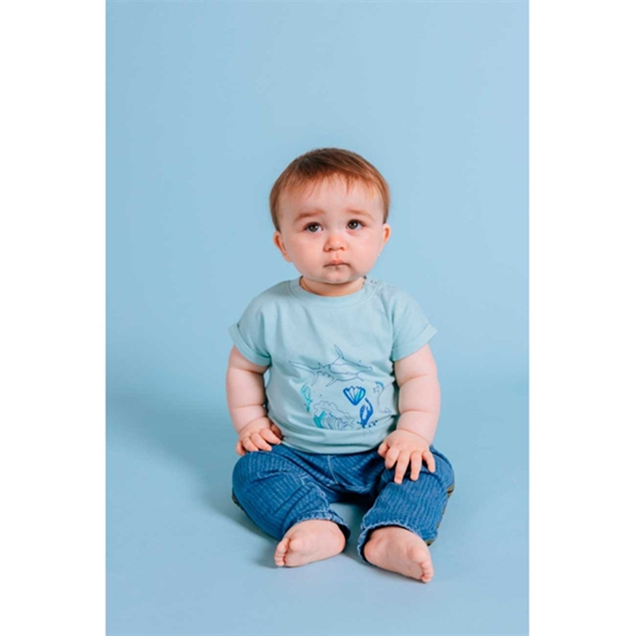 Soft Gallery Canal Blue Frederick Sealife T-shirt 2