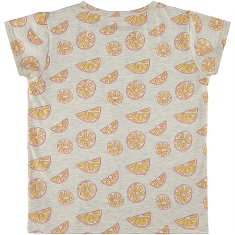 Soft Gallery Light Grey Melange Oranges Pilou T-shirt