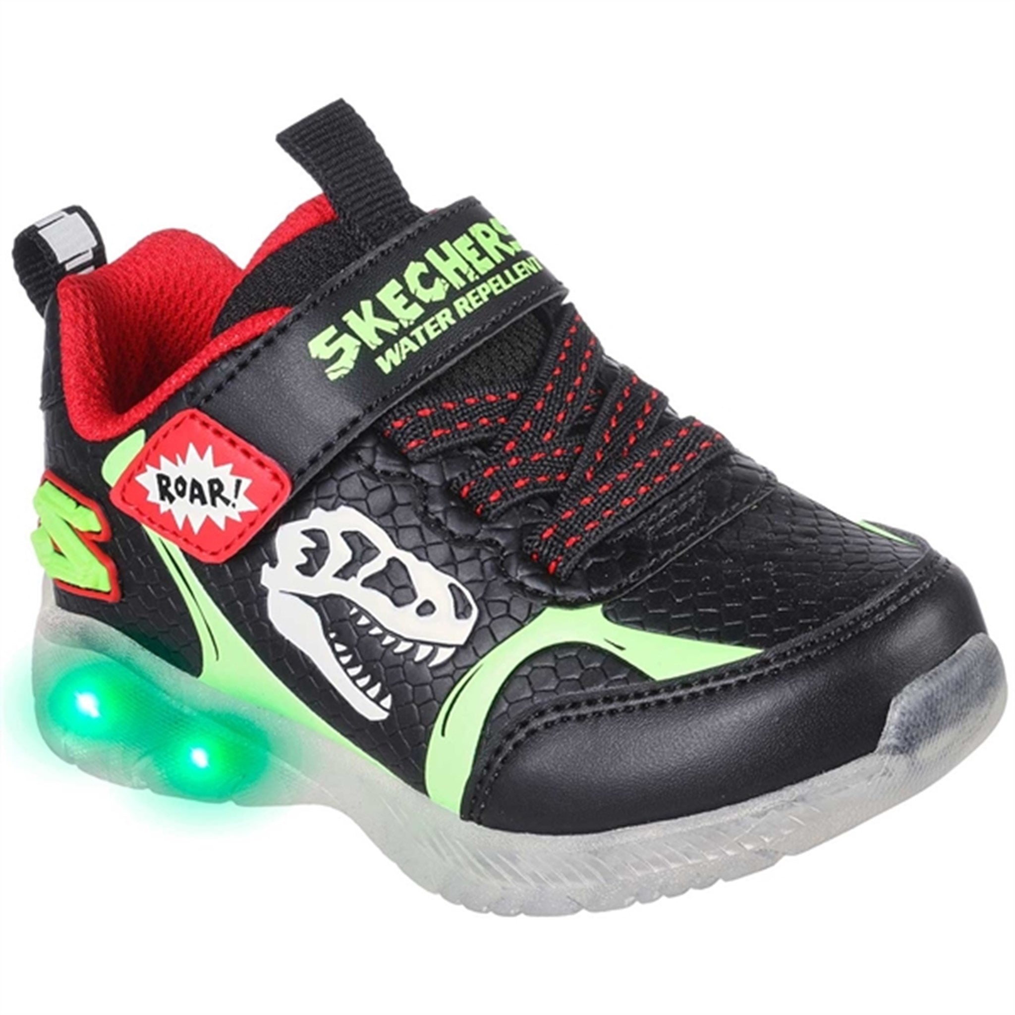Skechers S-Lights Illumi Brights Sneakers Dino Glow Black/Lime 2