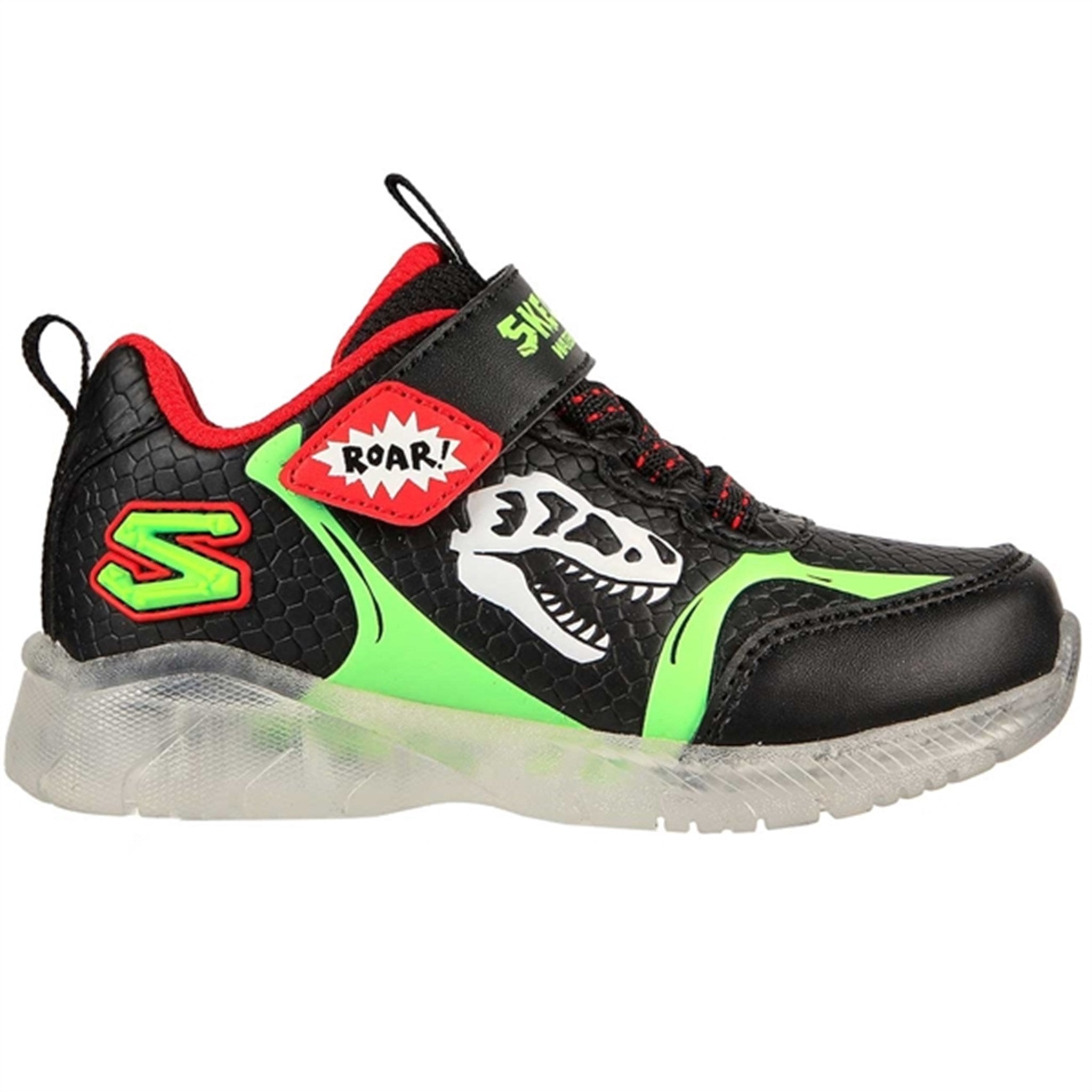 Skechers S-Lights Illumi Brights Sneakers Dino Glow Black/Lime 3