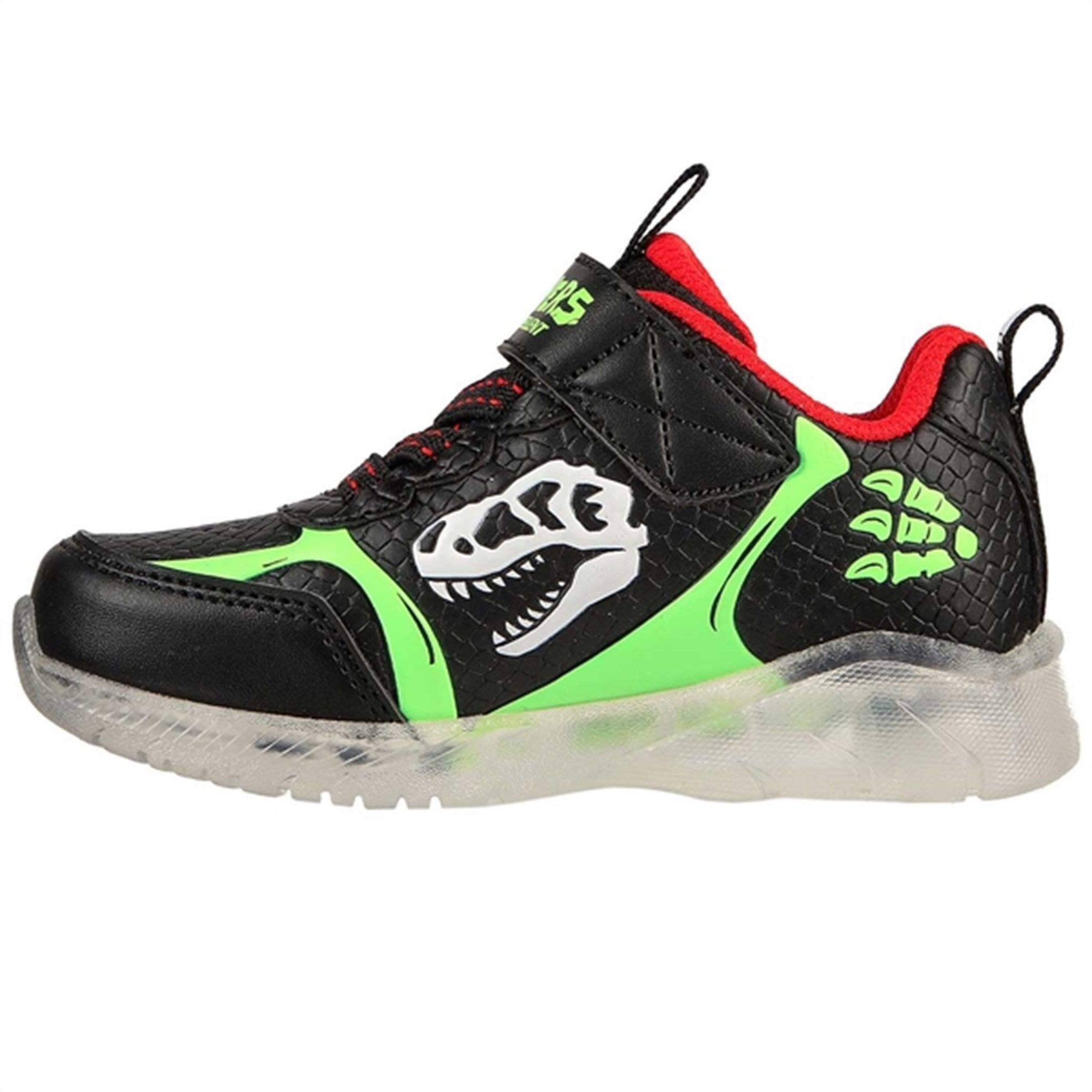 Skechers S-Lights Illumi Brights Sneakers Dino Glow Black/Lime 4