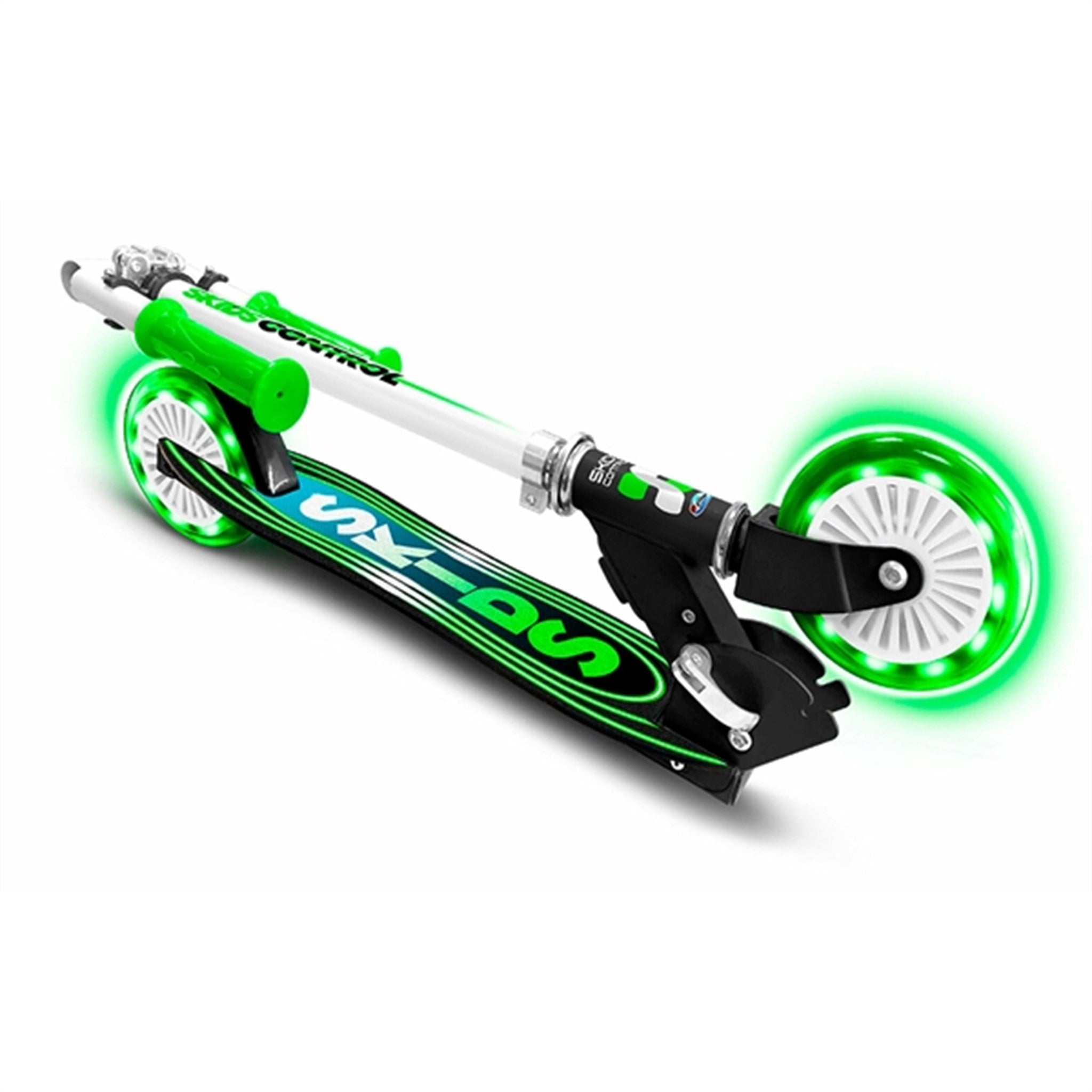 Skids Control Foldable Scooter w. Light Green 2