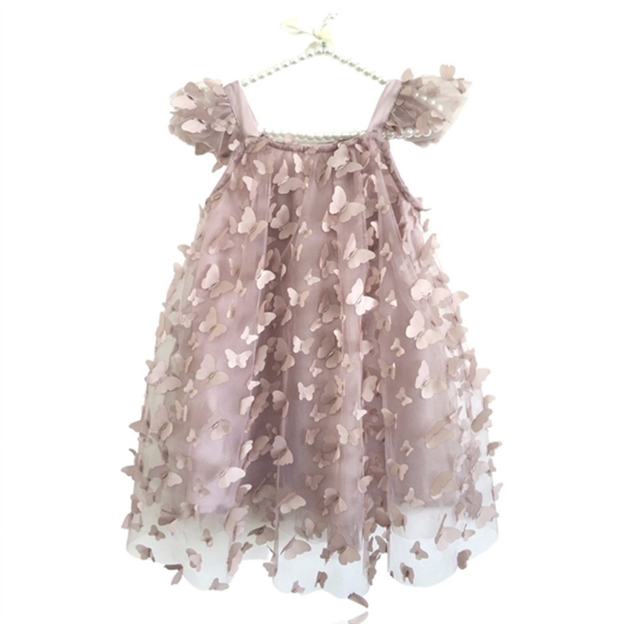 Dolly by Le Petit Allover Butterflies Tutu Kjole Mauve