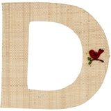 RICE Nature Raffie Klistremerke Bogstav Flowers & Animals