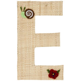 RICE Nature Raffie Klistremerke Bogstav Flowers & Animals