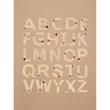 RICE Nature Raffie Klistremerke Bogstav Flowers & Animals