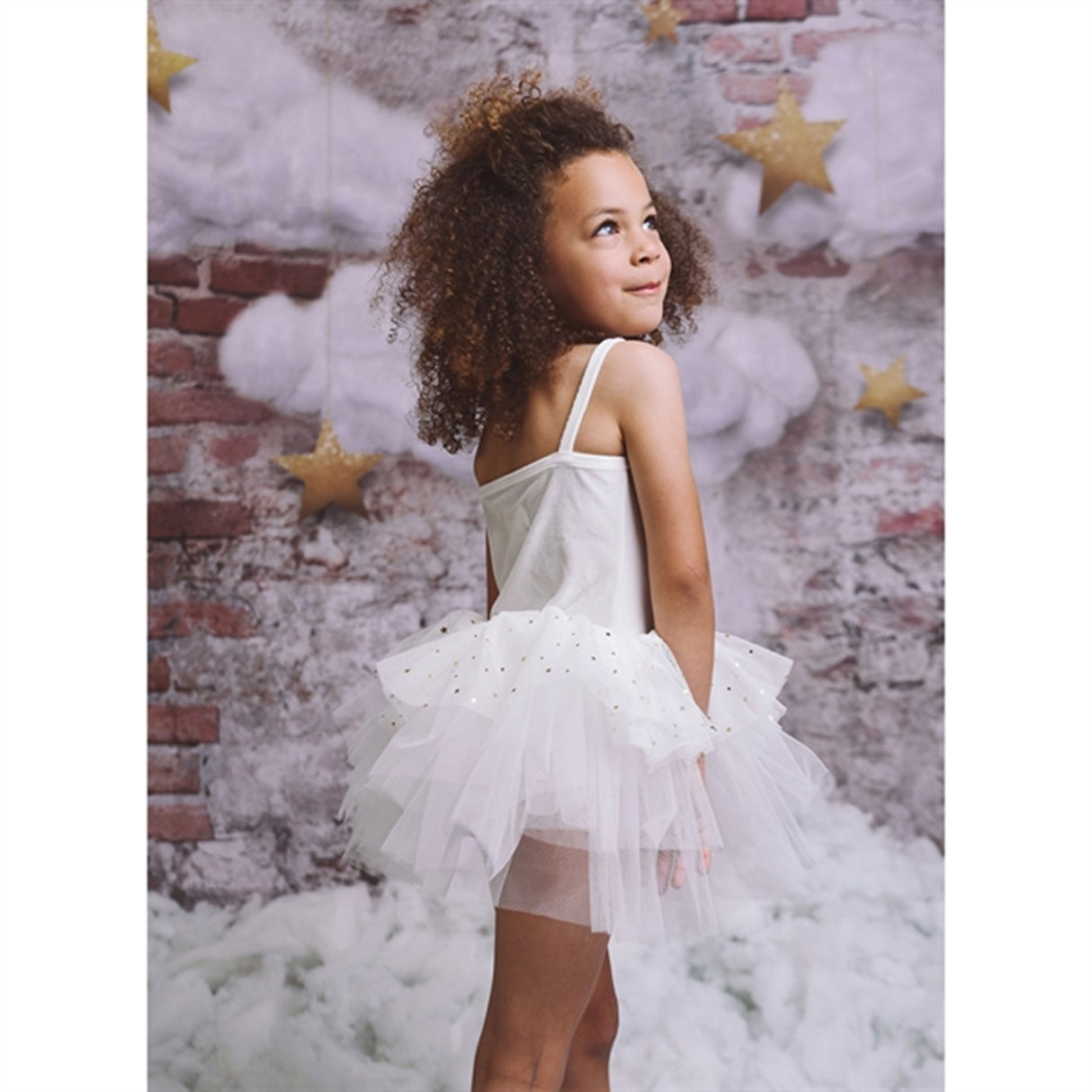 Dolly by Le Petit Tom Velvet Leotard With Tulle Tutu Kjole Off White 4