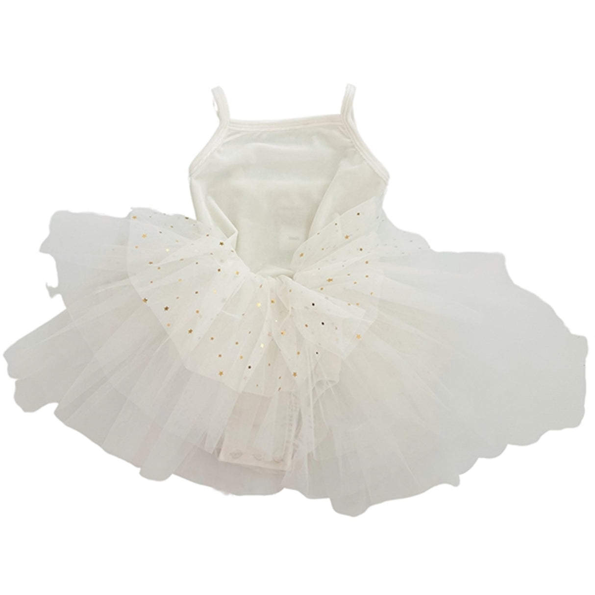 Dolly by Le Petit Tom Velvet Leotard With Tulle Tutu Kjole Off White