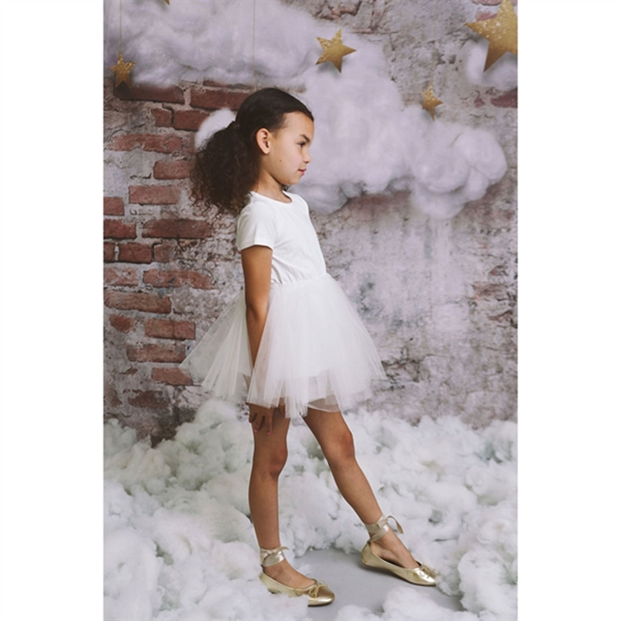 Dolly by Le Petit Tom Tutully T-Shirt Tutu Kjole White 5