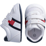 Tommy Hilfiger Flag Borrelås Sko White/Blue 3