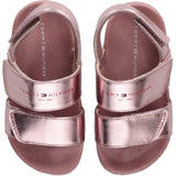 Tommy Hilfiger Logo Borrelås Sandal Rose Gold 4