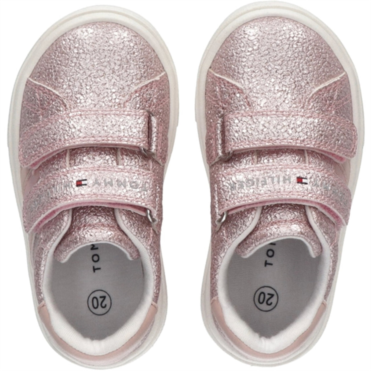 Tommy Hilfiger Stripes Low Cut Borrelås Sneakers Pink