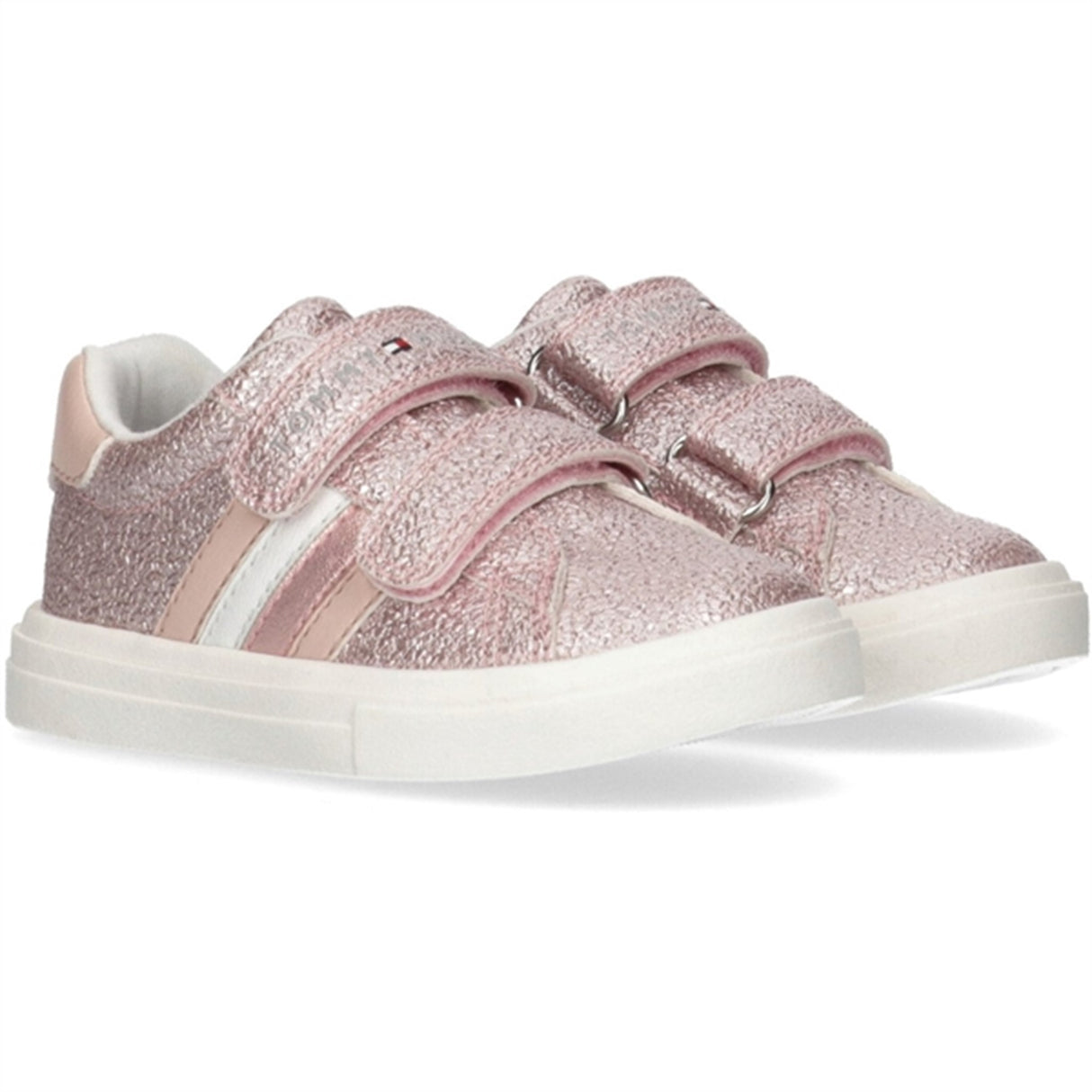 Tommy Hilfiger Stripes Low Cut Borrelås Sneakers Pink