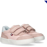 Tommy Hilfiger Low Cut Borrelås Sneaker Pink/White