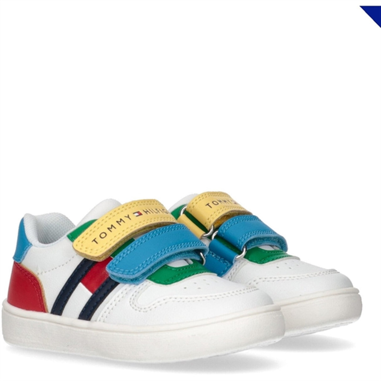 Tommy Hilfiger Flag Low Cut Borrelås Sneaker Multicolor